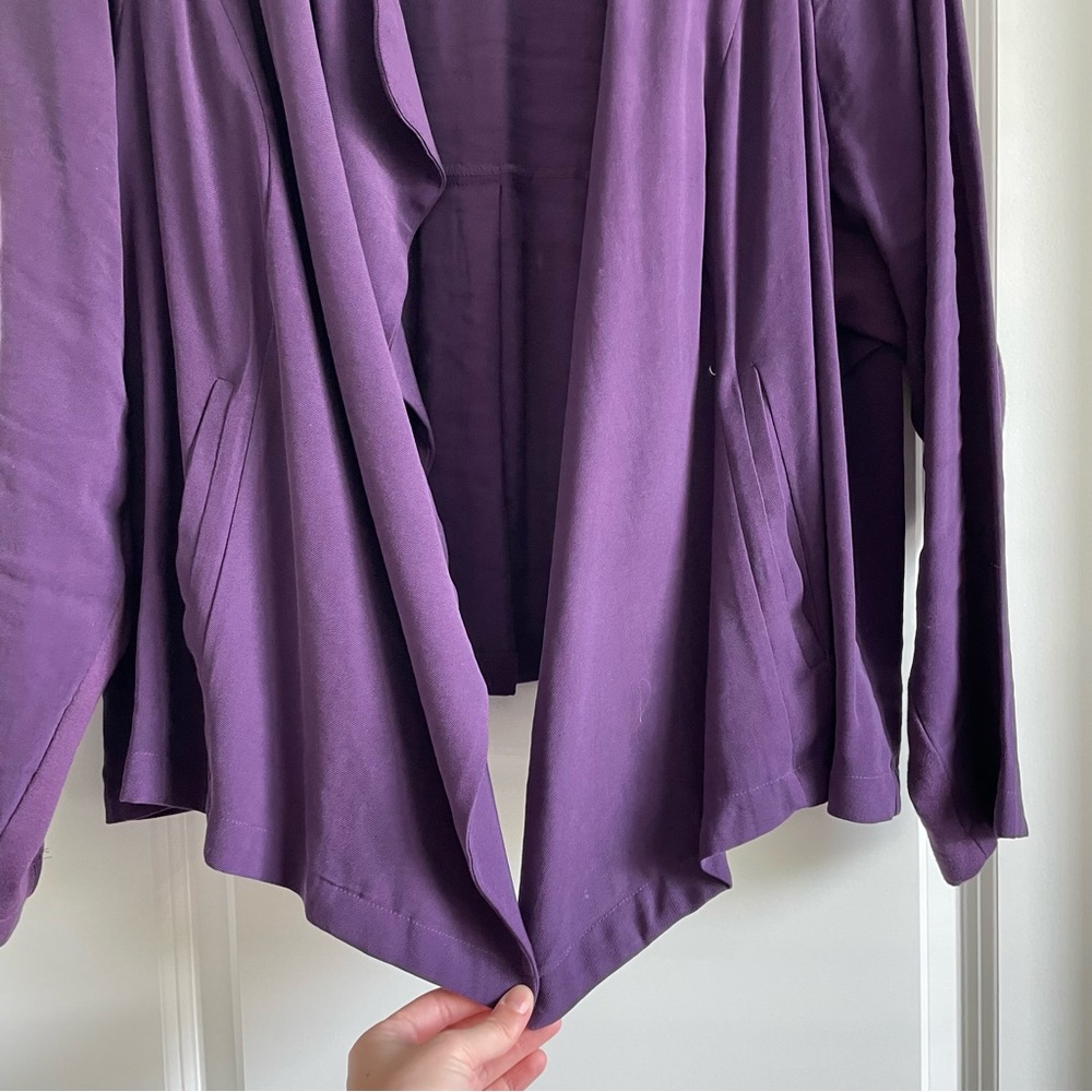 Torrid Twill Drape Jacket in Purple Indigo Size 4 - Picture 10 of 11